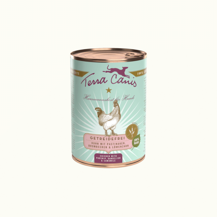 Lata comida para perros TERRA CANIS GRAIN FREE 400gr de pollo Gentlecan